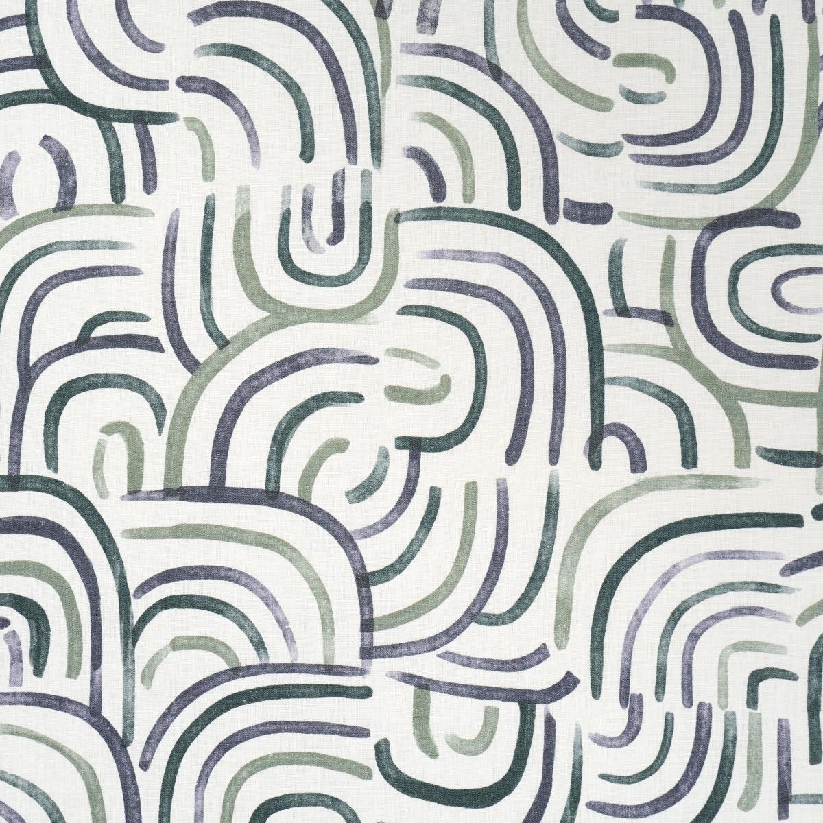 Schumacher Backdrop X Schumacher New Beat Blue & Green Fabric