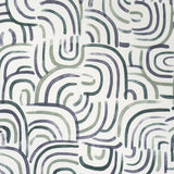 Schumacher Backdrop X Schumacher New Beat Blue & Green Fabric
