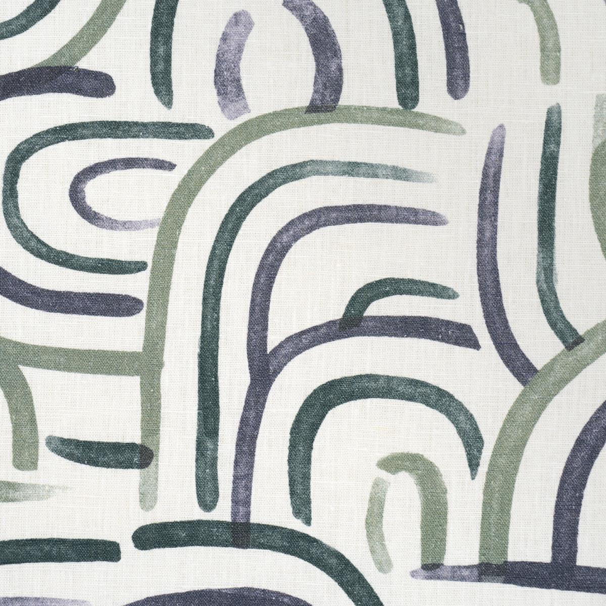 Schumacher Backdrop X Schumacher New Beat Blue & Green Fabric