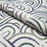 Schumacher Backdrop X Schumacher New Beat Blue & Green Fabric