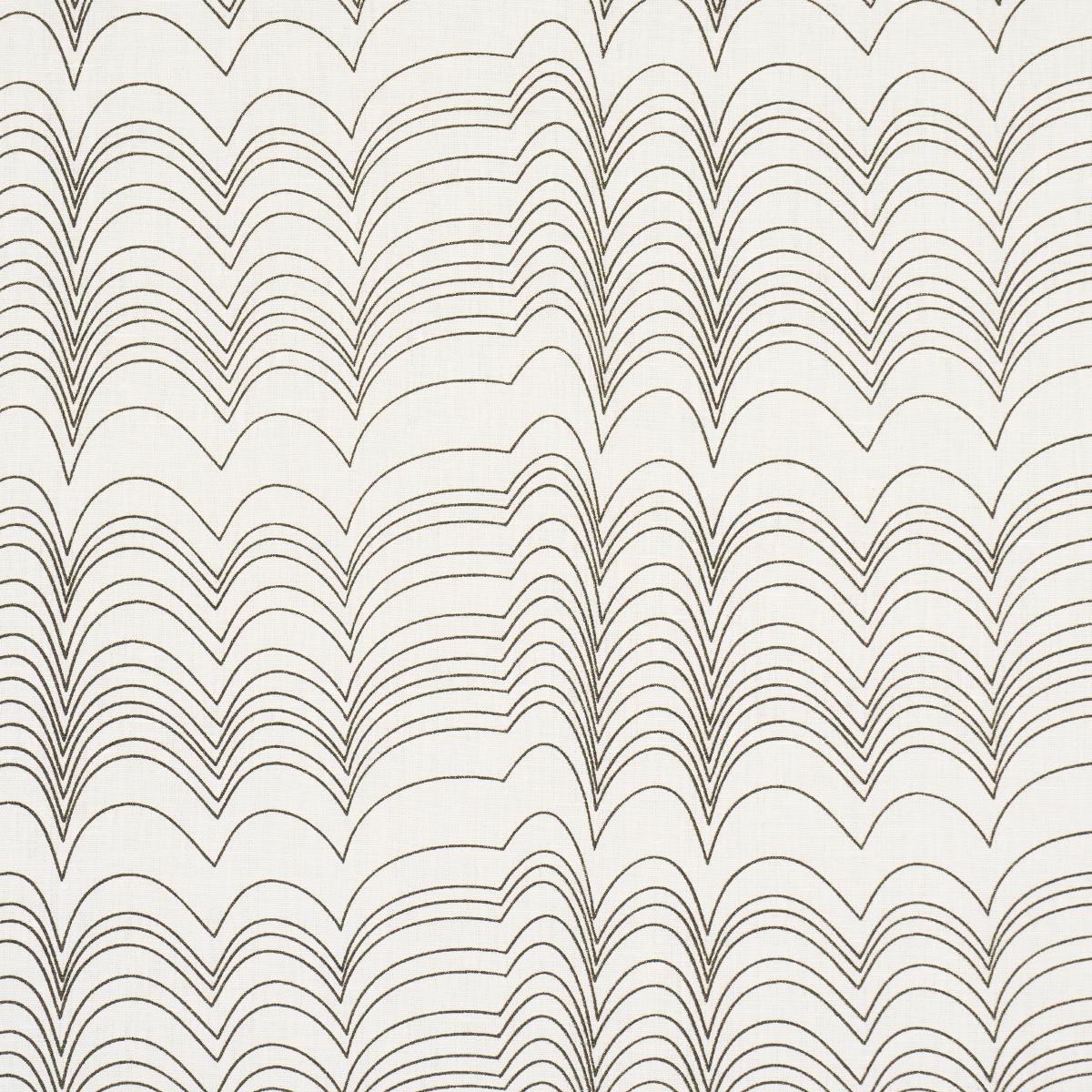 Schumacher Richter Linen Print Black Fabric