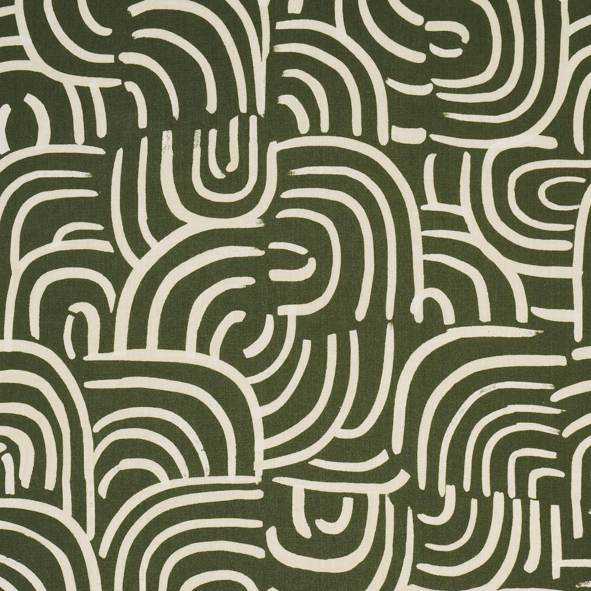 Schumacher Backdrop X Schumacher New Beat Olive Fabric
