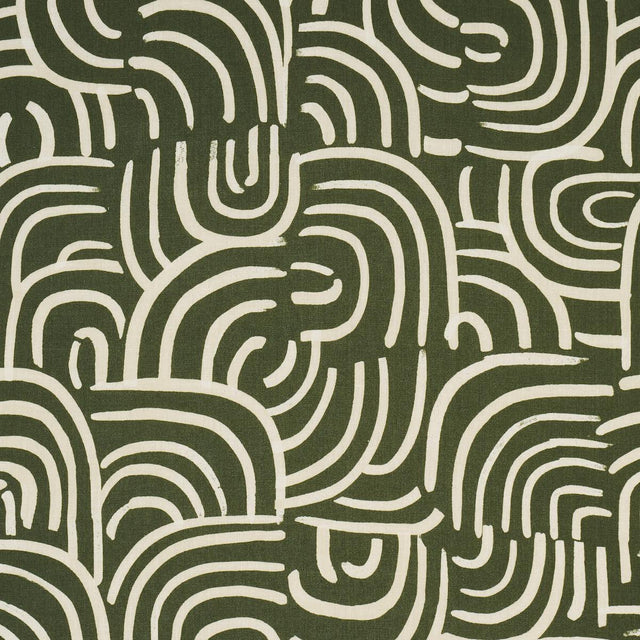Schumacher Backdrop X Schumacher New Beat Olive Fabric