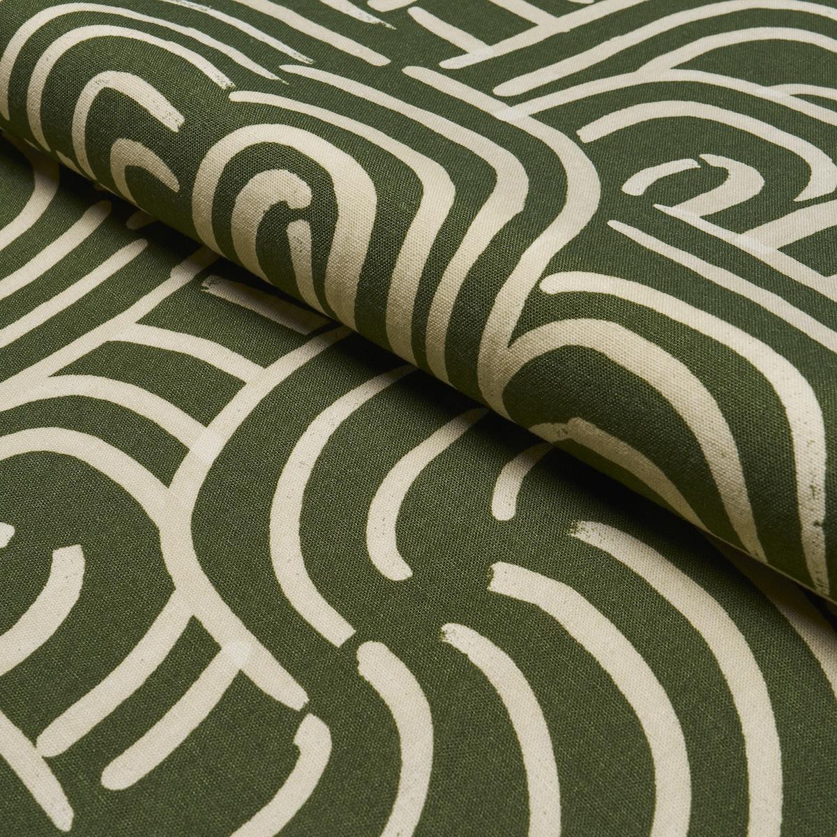Schumacher Backdrop X Schumacher New Beat Olive Fabric