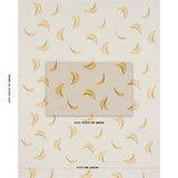 Schumacher Banana Stand Hand Block Print Ochre And Green On Natural Fabric