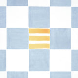 Schumacher Backdrop X Schumacher Gambit Panel Sand & Soft Blue Wallpaper