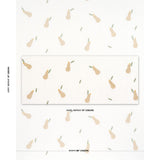 Schumacher Pears Hand Block Print Buff And Sage On White Fabric