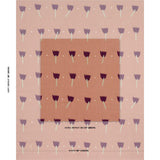 Schumacher Tulip Play Hand Block Print Violet On Rust Fabric