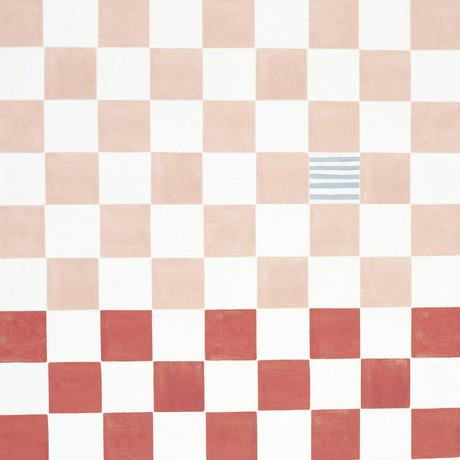 Schumacher Backdrop X Schumacher Gambit Panel Earthy Pink & Red Wallpaper