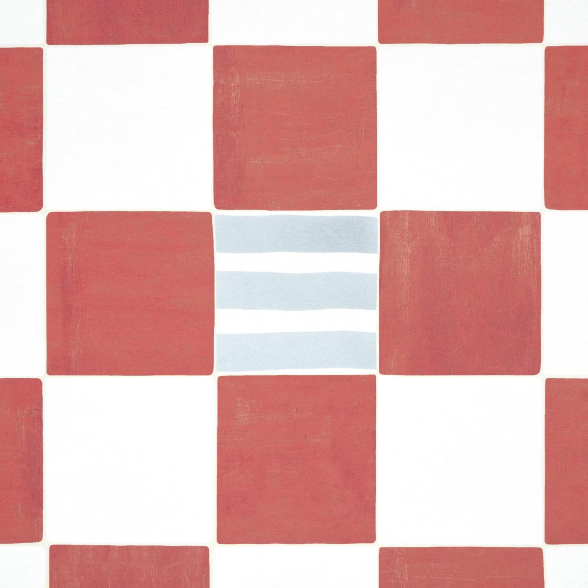 Schumacher Backdrop X Schumacher Gambit Panel Earthy Pink & Red Wallpaper