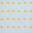 Schumacher Tulip Play Hand Block Print Ochre On Sky Fabric