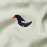 Schumacher Birds Hand Block Print Black On Natural Fabric