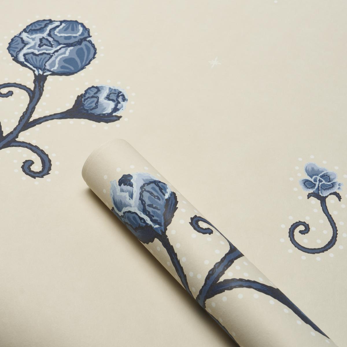 Schumacher Backdrop X Schumacher Rhinestone Cowboy Navy Wallpaper