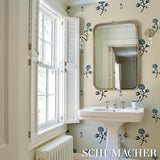 Schumacher Backdrop X Schumacher Rhinestone Cowboy Navy Wallpaper