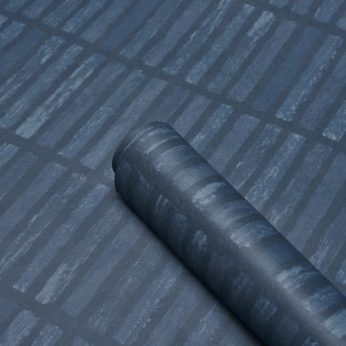 Schumacher Backdrop X Schumacher Wabi-Sabi Dark Blue Wallpaper