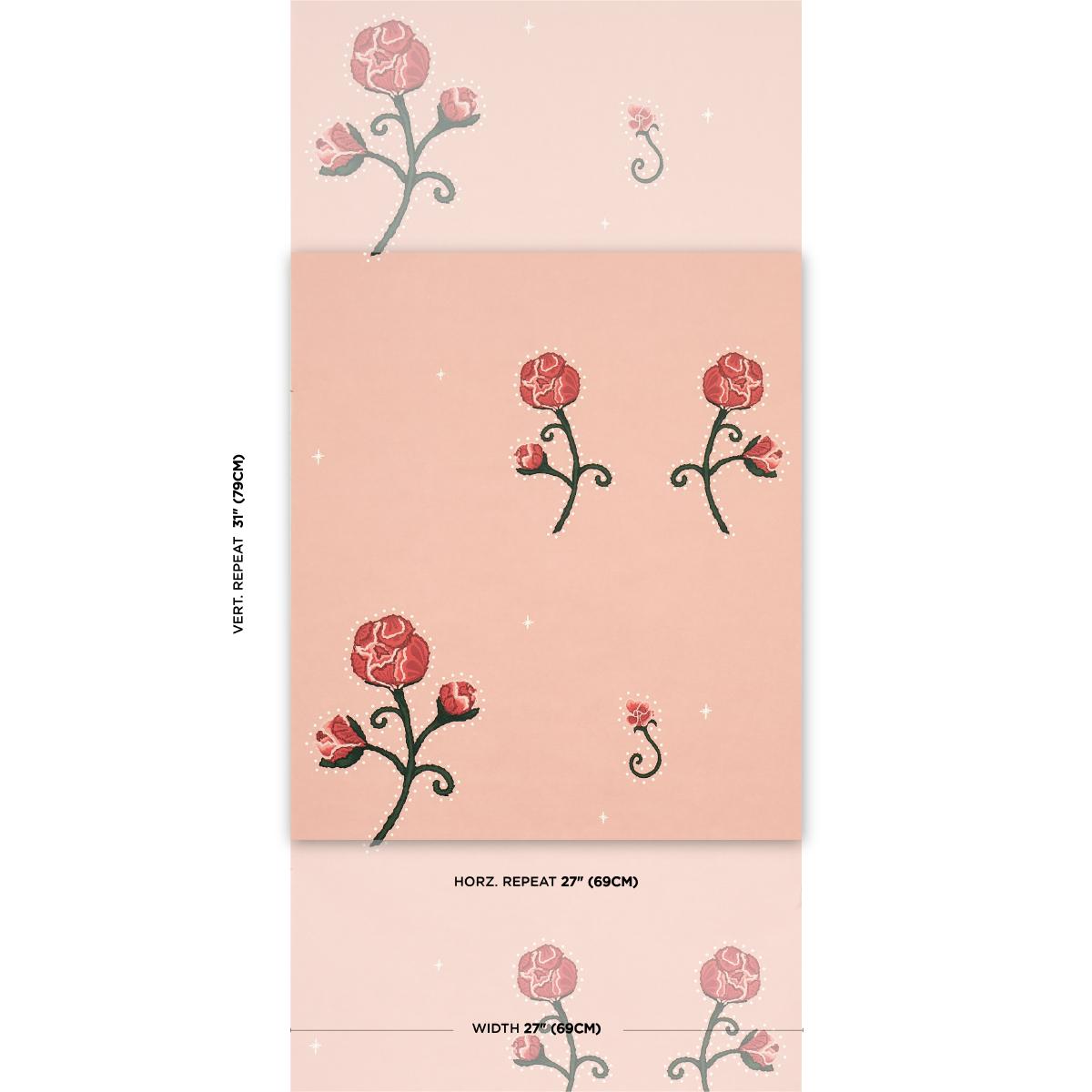 Schumacher Backdrop X Schumacher Rhinestone Cowboy Pink Wallpaper