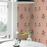 Schumacher Backdrop X Schumacher Rhinestone Cowboy Pink Wallpaper