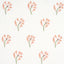 Schumacher Ginkgo Hand Block Print Pink And Sage On White Fabric