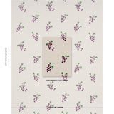 Schumacher Grapes Hand Block Print Purple On Natural Fabric