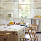 Schumacher Grapes Hand Block Print Purple On Natural Fabric