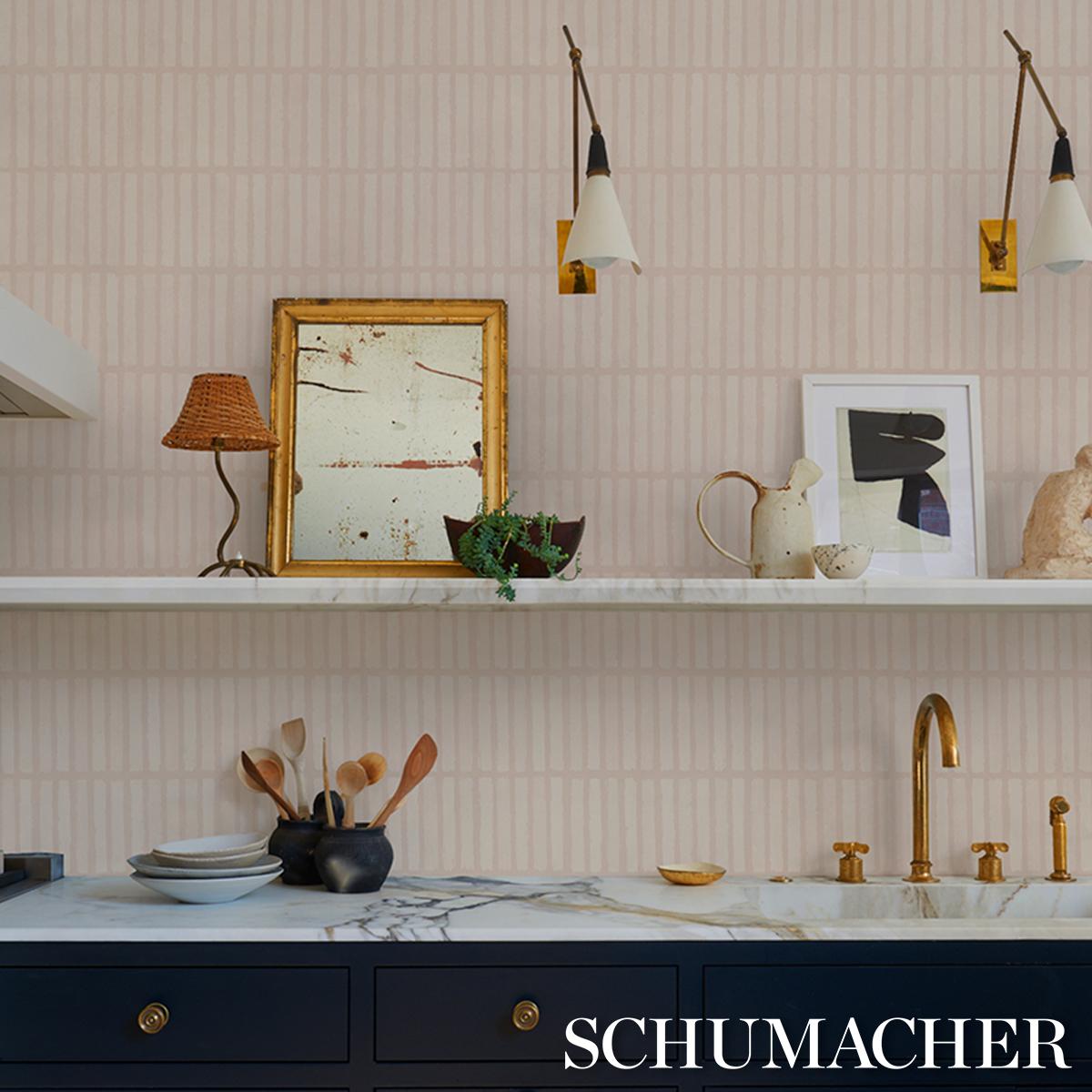 Schumacher Backdrop X Schumacher Wabi-Sabi Muted Pink Wallpaper