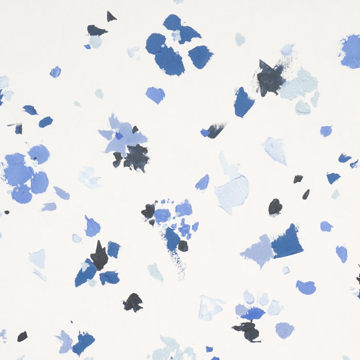Schumacher Backdrop X Schumacher Fairfarren Clean Blue Wallpaper