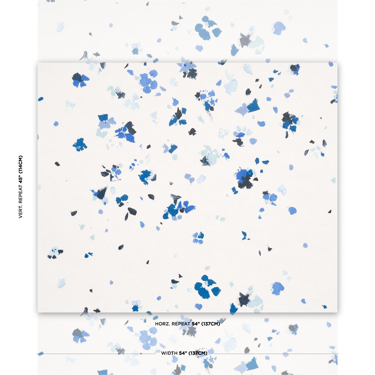 Schumacher Backdrop X Schumacher Fairfarren Clean Blue Wallpaper