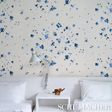 Schumacher Backdrop X Schumacher Fairfarren Clean Blue Wallpaper