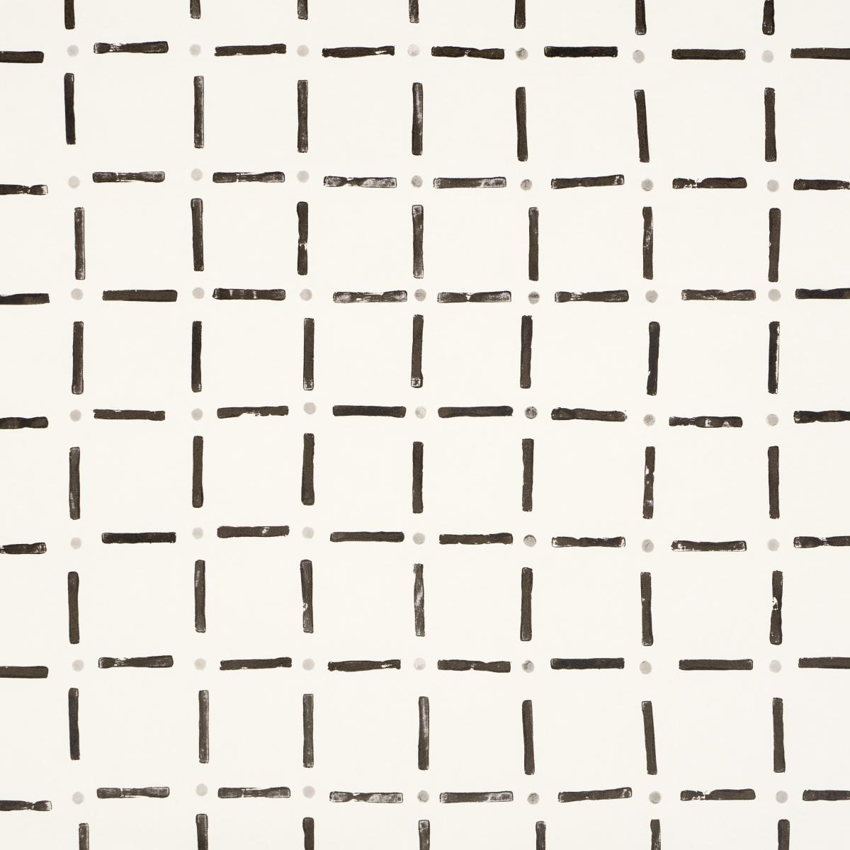 Schumacher Drifting Grid Black Wallpaper