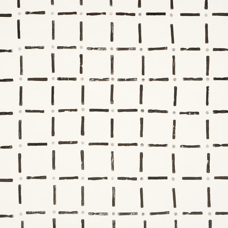 Schumacher Drifting Grid Black Wallpaper