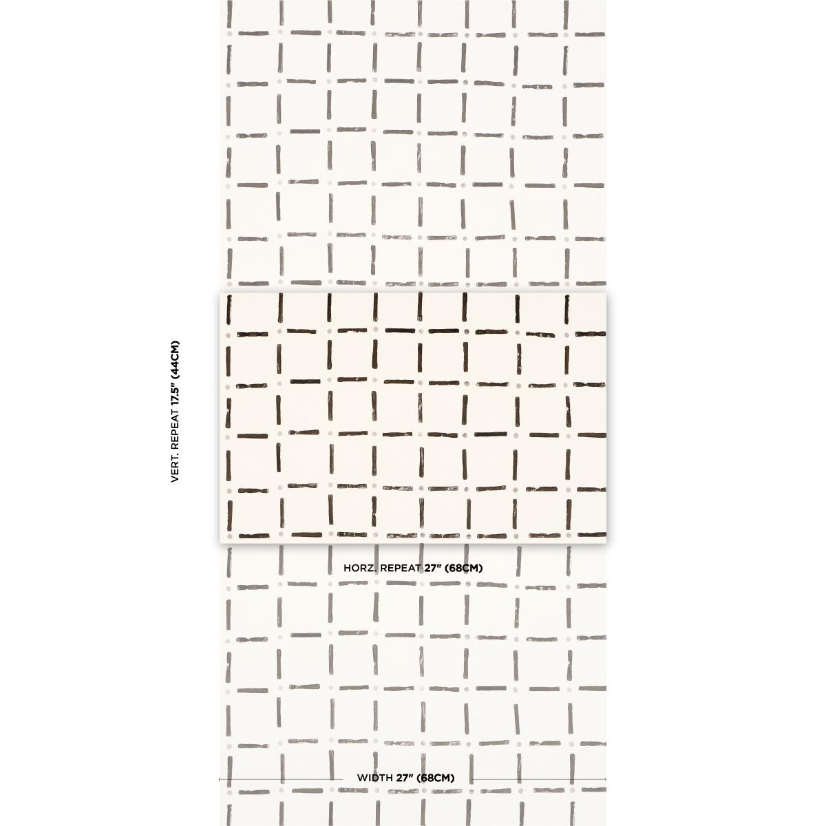 Schumacher Drifting Grid Black Wallpaper