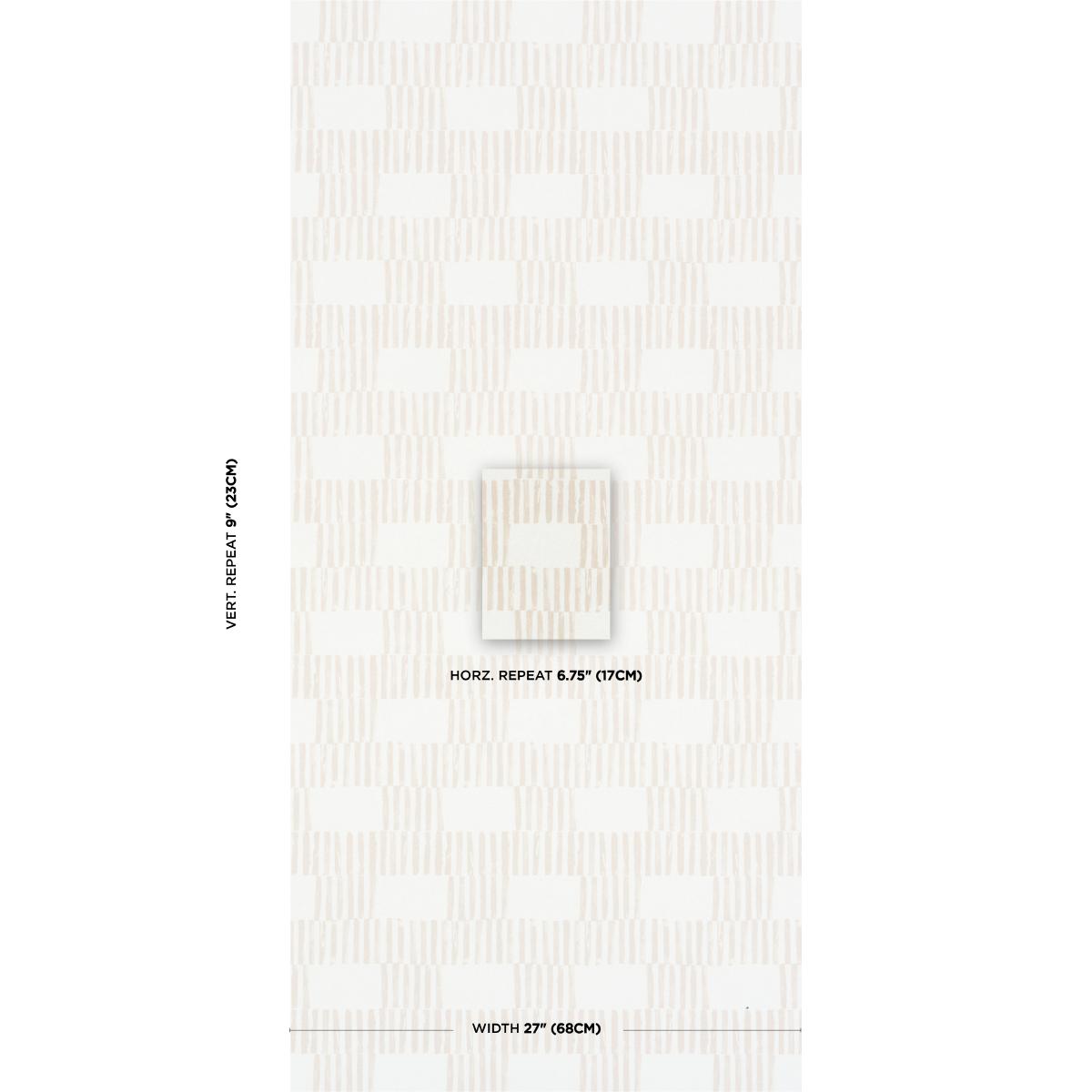 Schumacher Field Sand Wallpaper