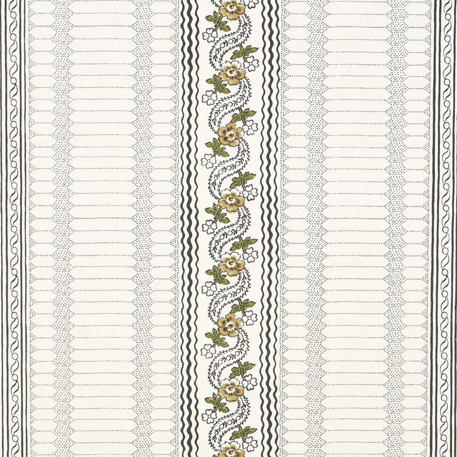 Schumacher Serena Stripe Ochre Wallpaper