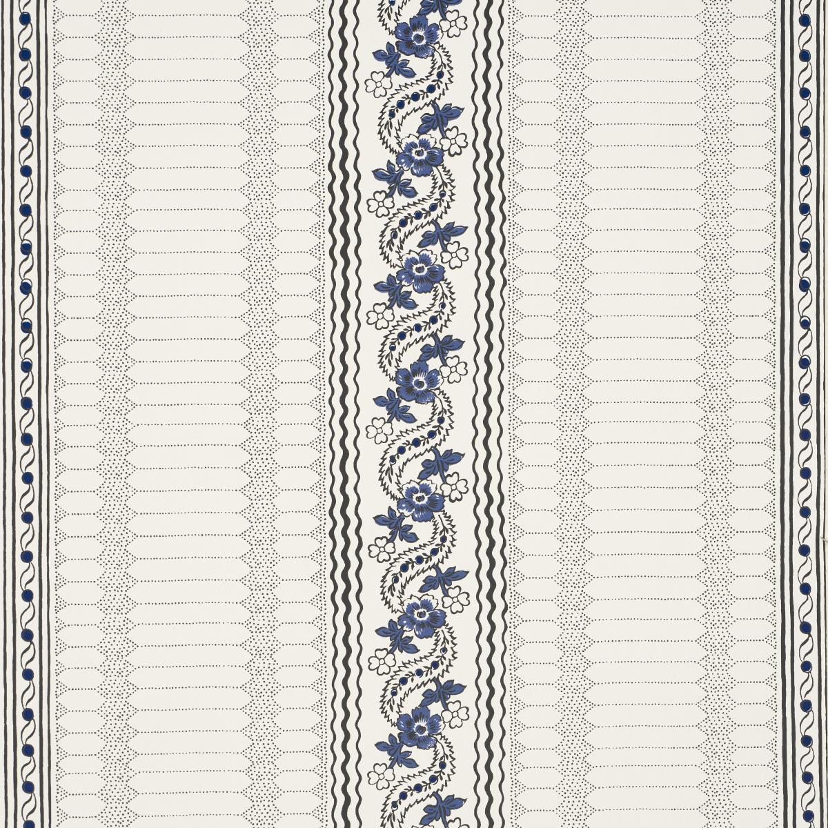 Schumacher Serena Stripe Blue Wallpaper