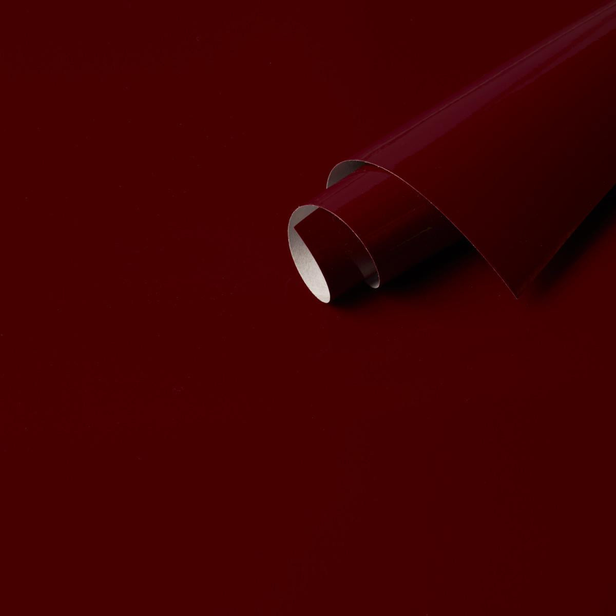 Schumacher Ace Faux Lacquer Performance Vinyl Maroon Wallpaper