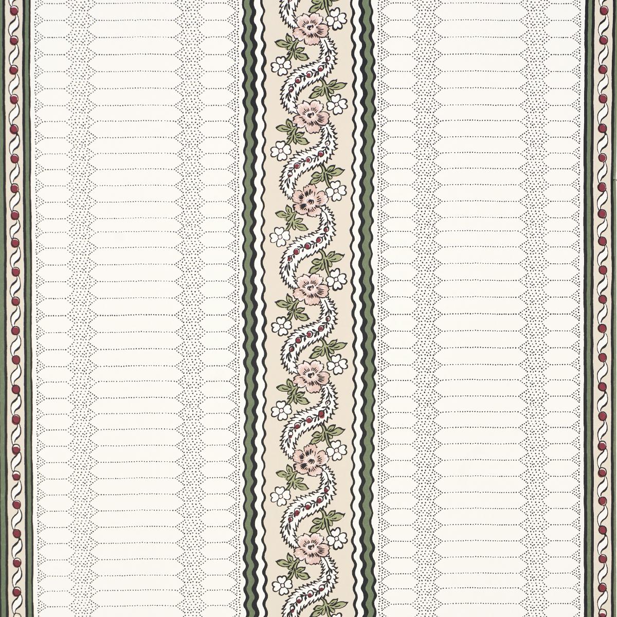Schumacher Serena Stripe Rose Wallpaper
