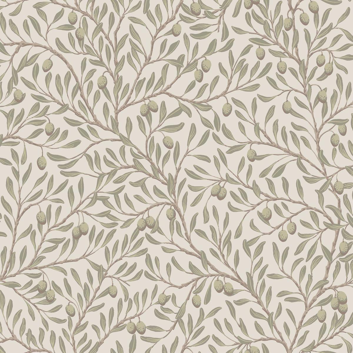 Borastapeter Olivträd Leaf And Ivory Wallpaper