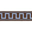 Schumacher Blue On Brown Greek Key Embroidered Tape