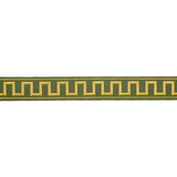 Schumacher Olive Greek Key Embroidered Tape