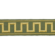 Schumacher Olive Greek Key Embroidered Tape