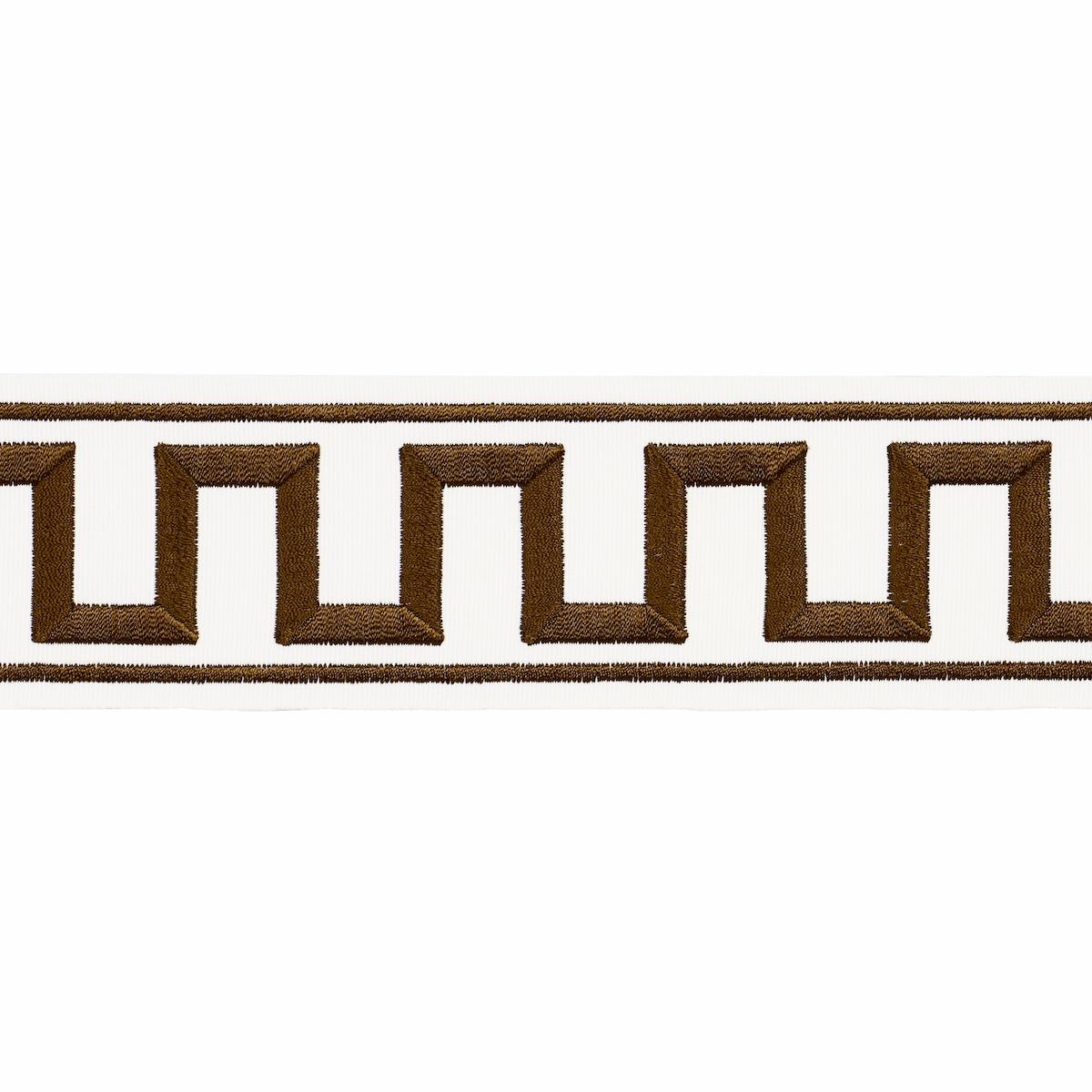 Schumacher Brown Greek Key Embroidered Tape