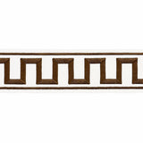 Schumacher Brown Greek Key Embroidered Tape