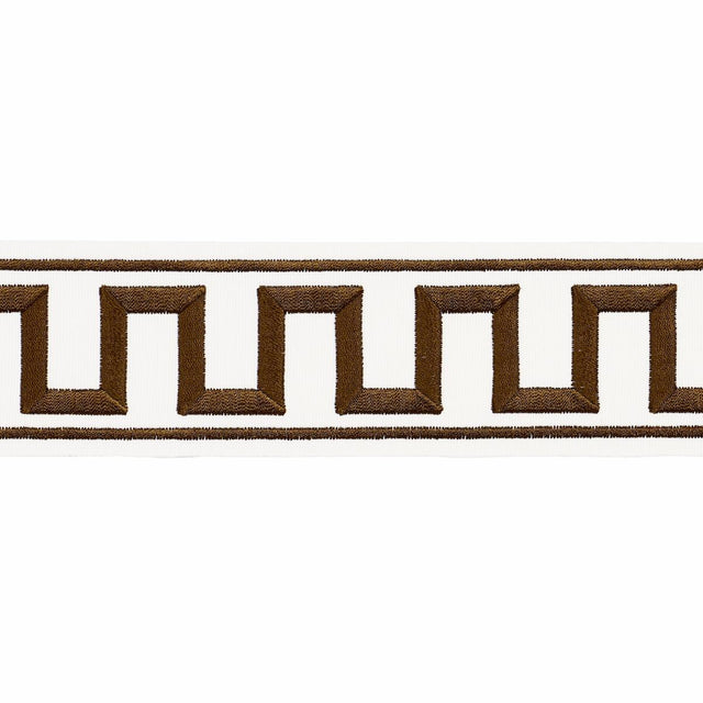 Schumacher Brown Greek Key Embroidered Tape