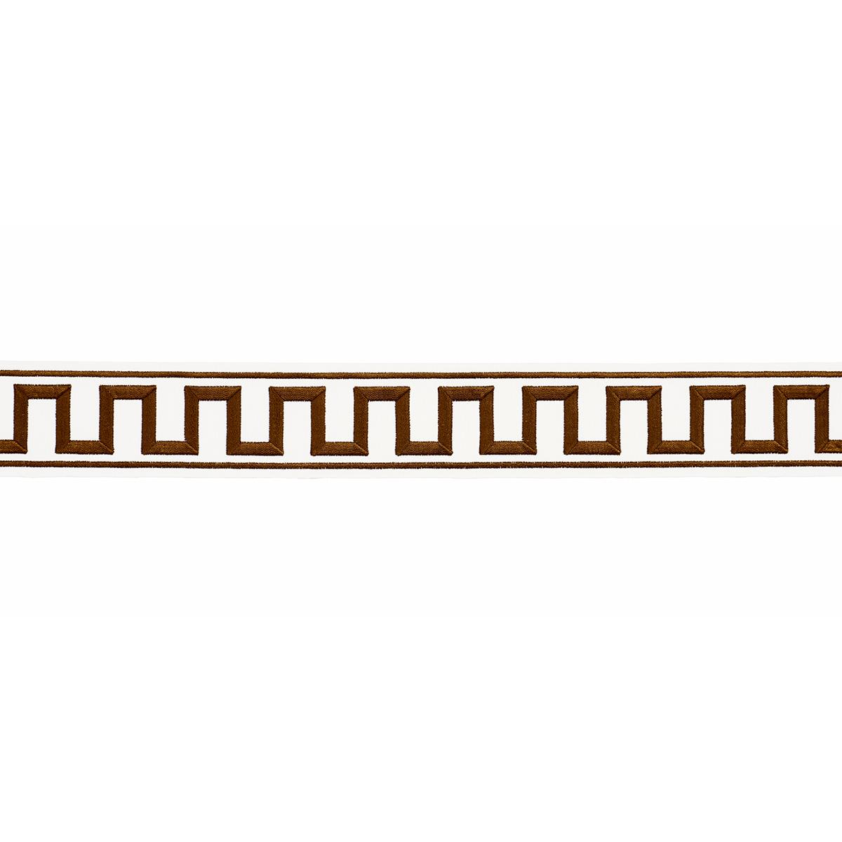 Schumacher Brown Greek Key Embroidered Tape