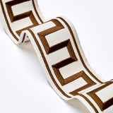Schumacher Brown Greek Key Embroidered Tape