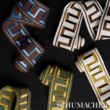 Schumacher Brown Greek Key Embroidered Tape