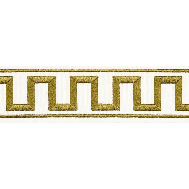 Schumacher Gold Greek Key Embroidered Tape