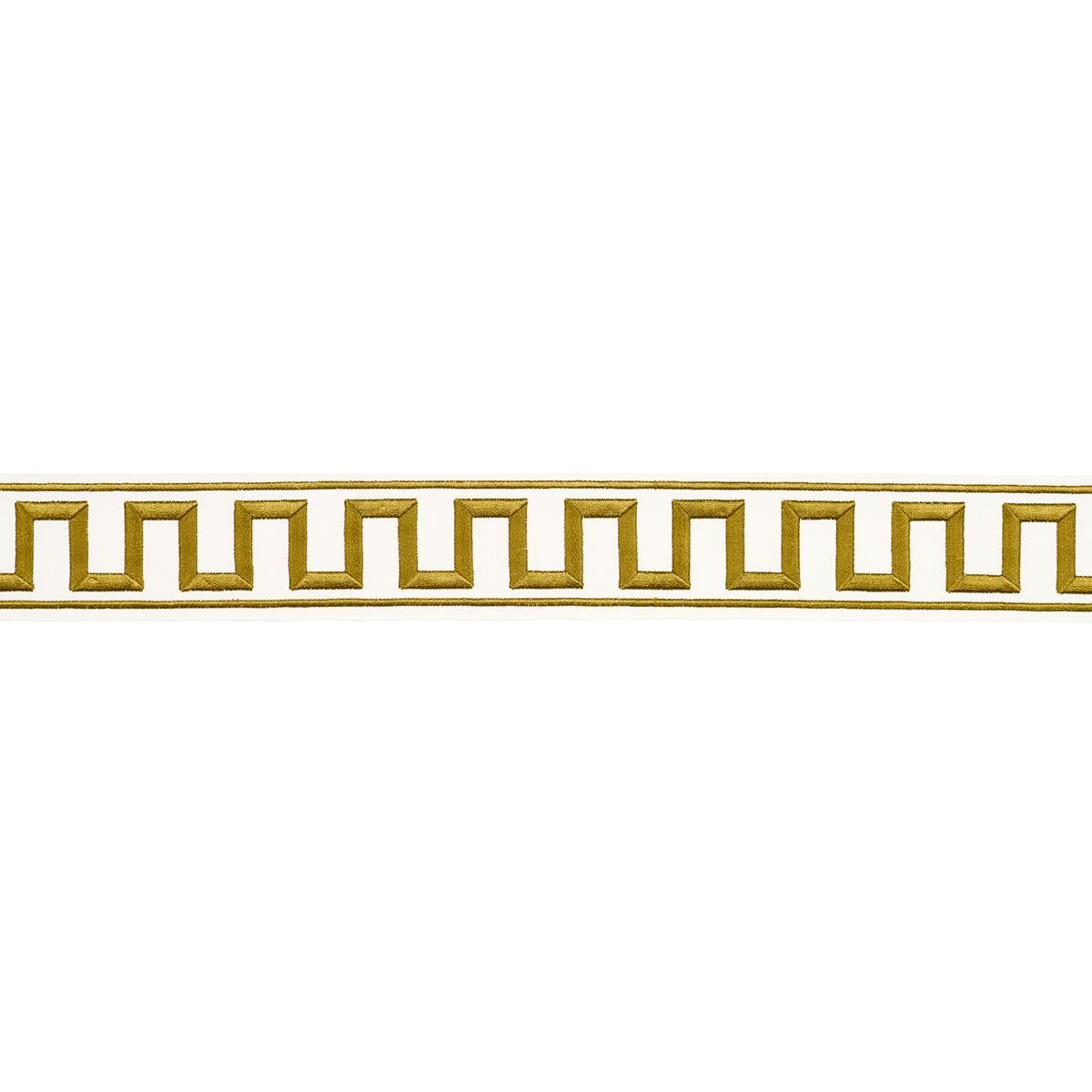 Schumacher Gold Greek Key Embroidered Tape