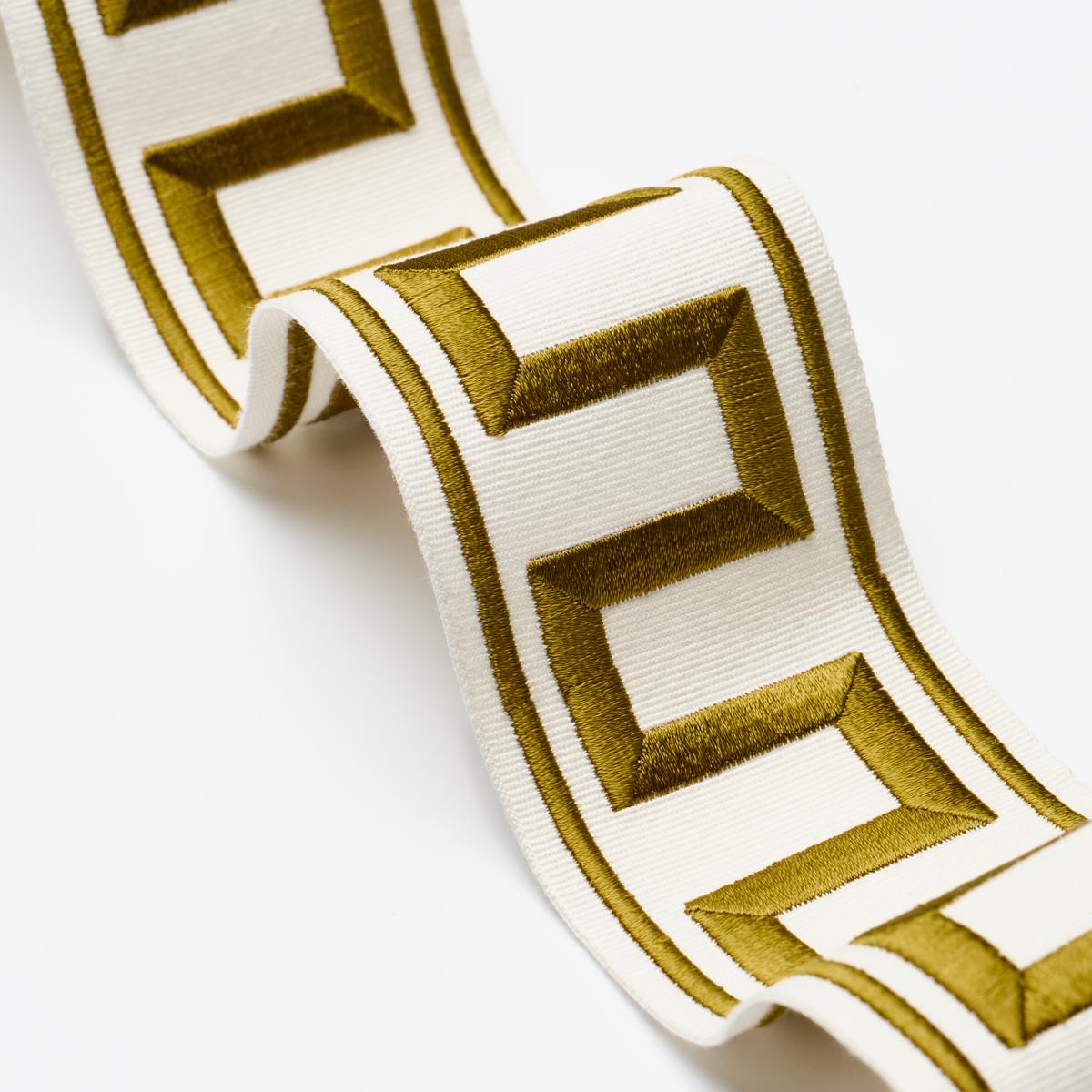 Schumacher Gold Greek Key Embroidered Tape