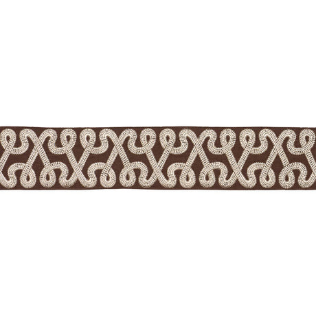 Schumacher Chocolate Freeform Embroidered Tape